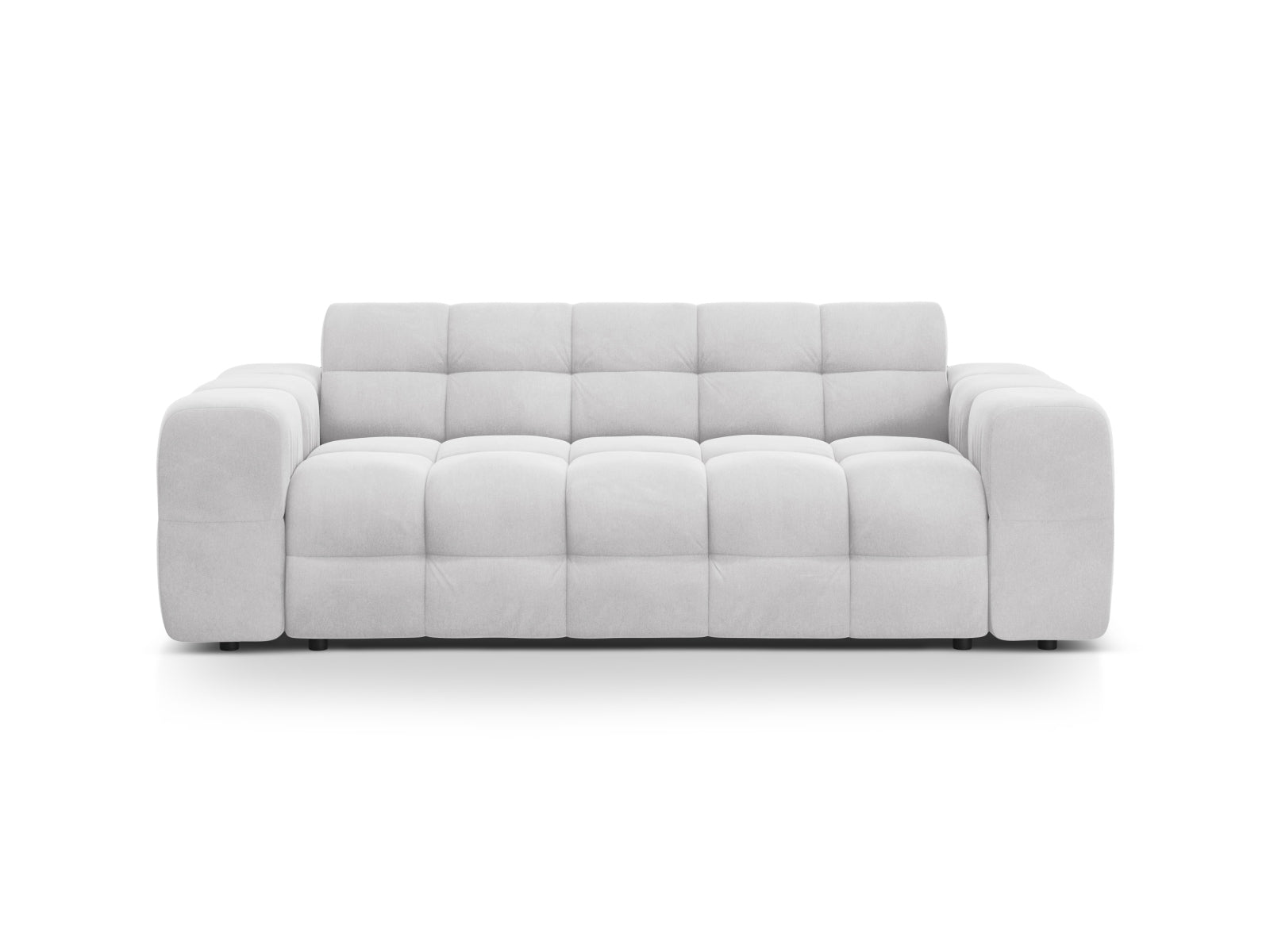 Kendal Velour Sofa 3 Sitzer in Light Grey präsentiert im Onlineshop von KAQTU Design AG. 3er Sofa ist von Micadoni