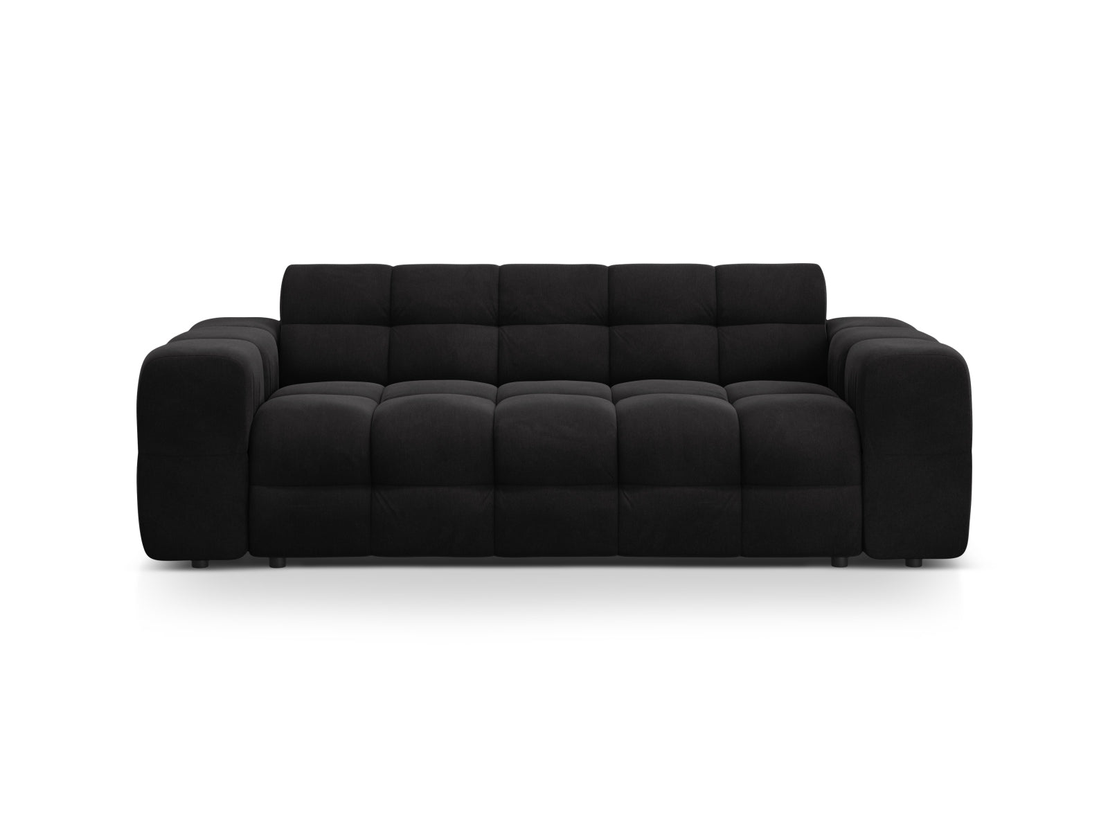 Kendal Velour Sofa 3 Sitzer in Black präsentiert im Onlineshop von KAQTU Design AG. 3er Sofa ist von Micadoni