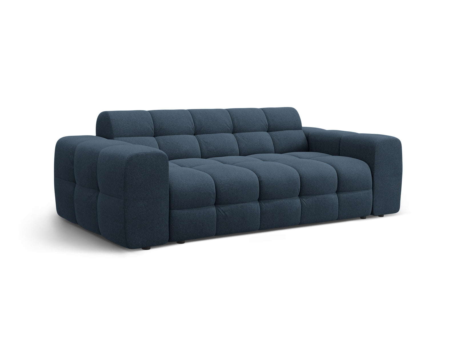 Modernes Kendal 3-Sitzer Sofa in tiefem Navy Blau, perfekt für stilvolle Wohnräume, bietet Komfort und Eleganz von Micadoni.