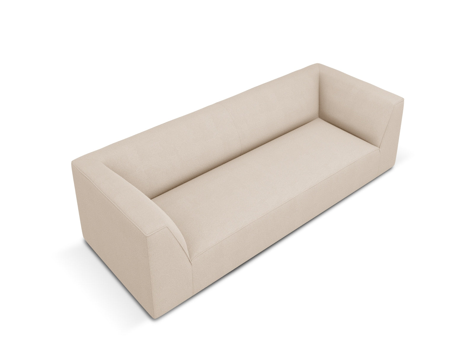 Stylisches Ruby 3-Sitzer Sofa in edlem Beige, perfekt für zeitgemäße Einrichtungen und gemütliche Wohnzimmer, erhältlich bei Micadoni.