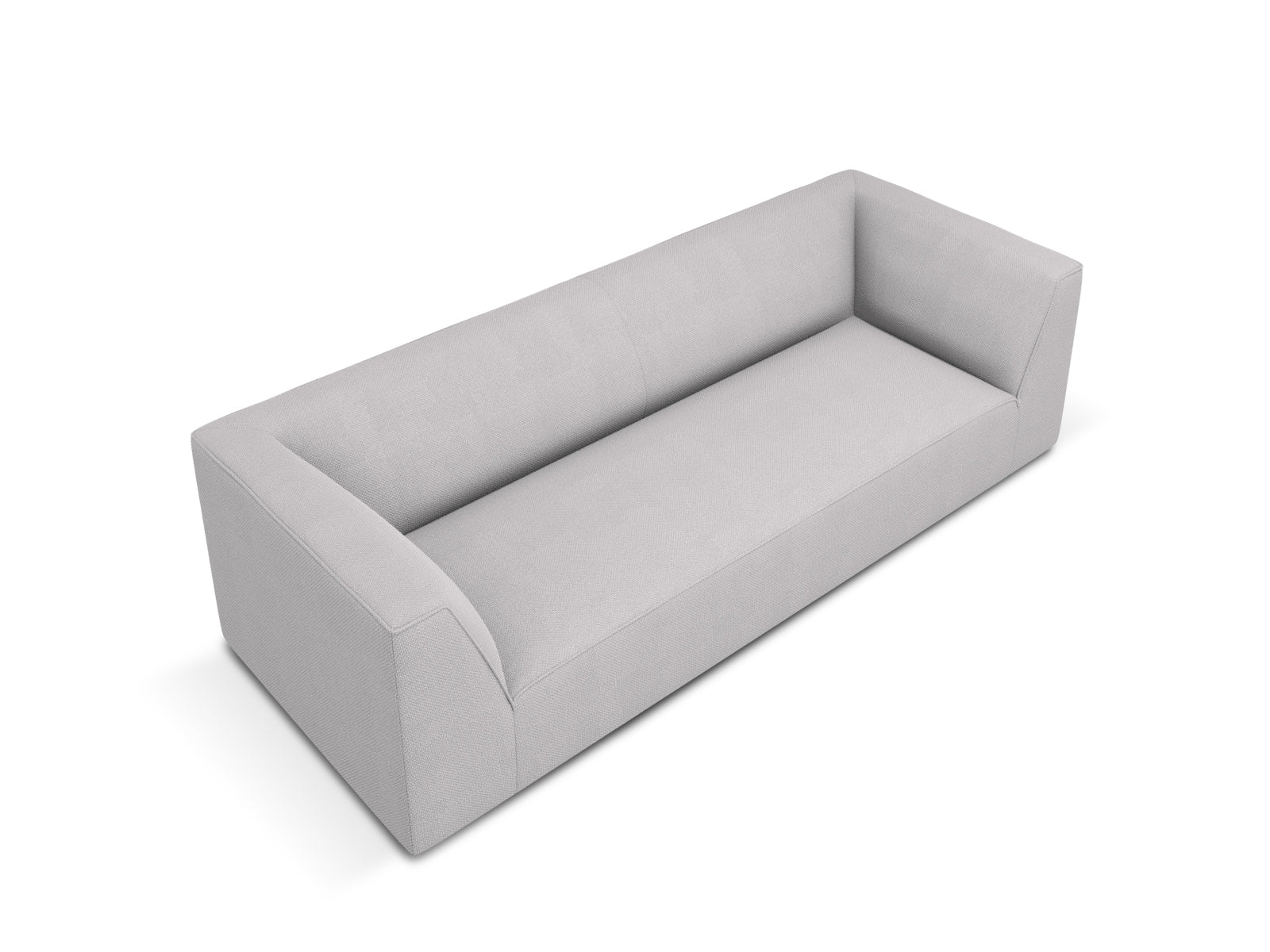 Modernes 3-Sitzer Sofa Ruby in edlem Grau, perfekt für gemütliche Wohnzimmer, entworfen von Micadoni für zeitgemäße Eleganz.