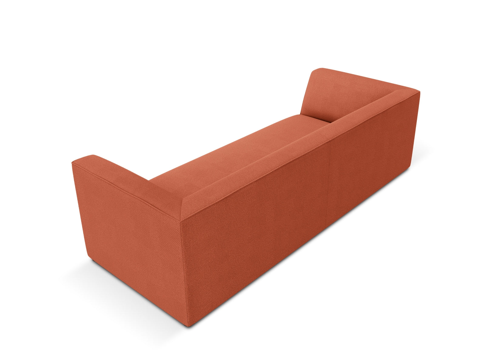 Elegantes 3-Sitzer Sofa Ruby in kräftigem Rot, ideal für stilvolle Wohnzimmer. Hochwertige Verarbeitung und modernes Design von Micadoni.