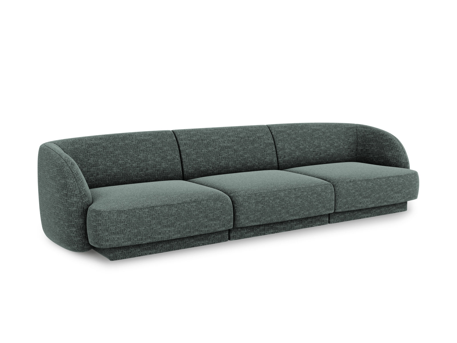 Elegantes 3-Sitzer Sofa Miley in stilvollem Petrol-Haga, ideal für moderne Wohnräume, von Micadoni.