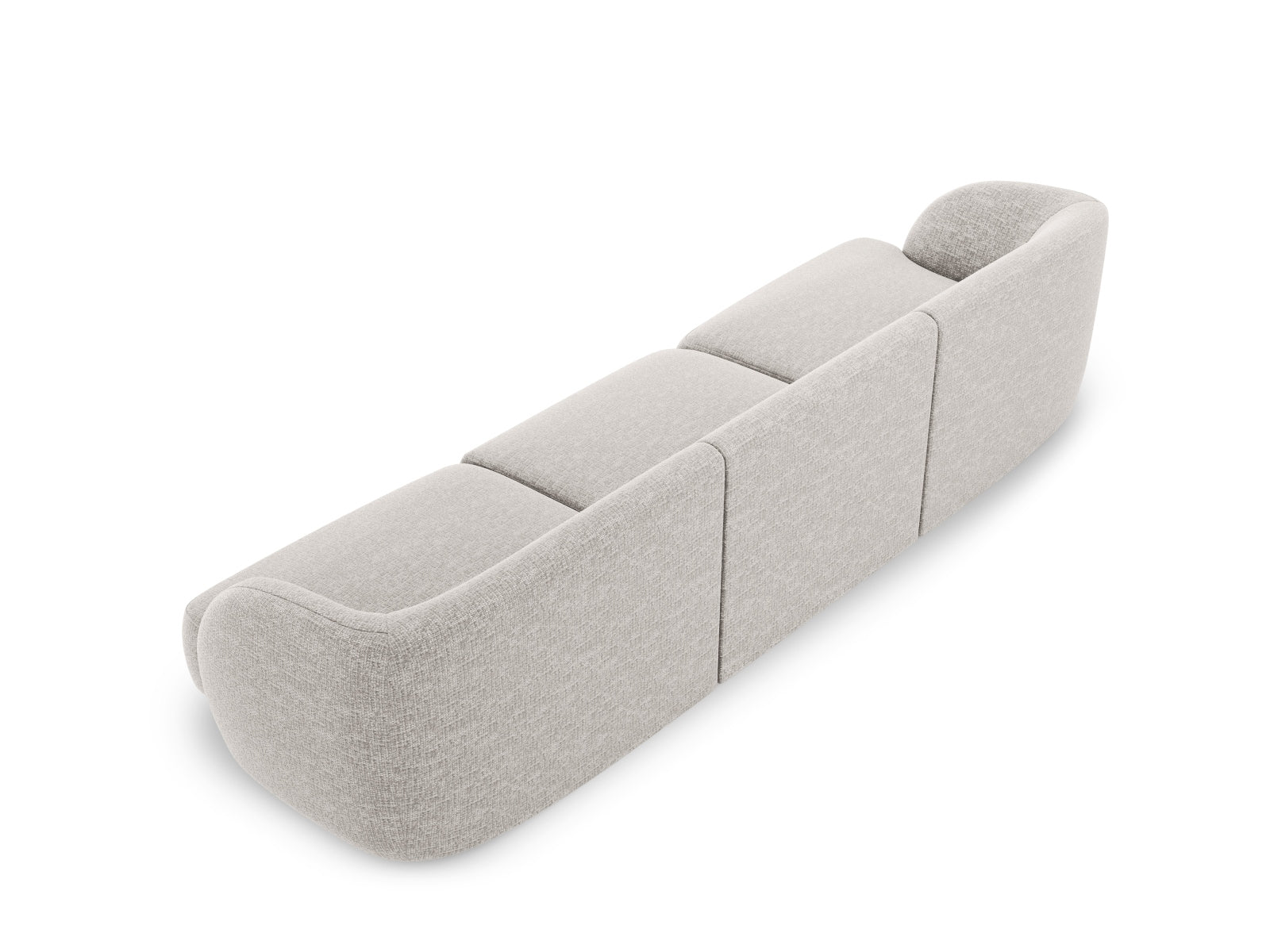 Modernes 3-Sitzer Sofa Miley in sanftem Grau von Micadoni, perfekt für entspannte Stunden und geschmackvolle Einrichtung.