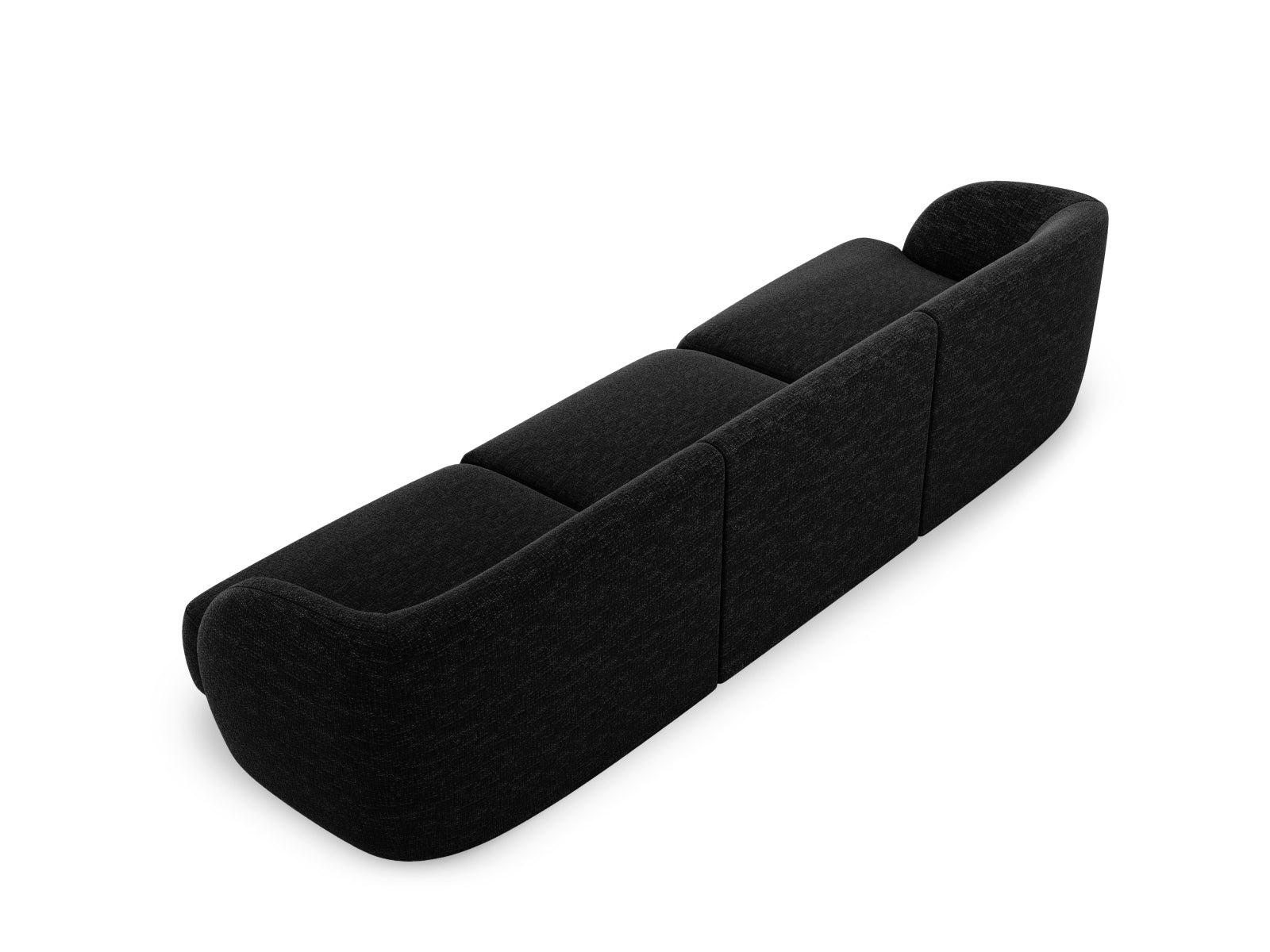 Modernes 3-Sitzer Sofa Miley in edlem Schwarz von Micadoni, perfekt für einladende Wohnzimmer und entspannte Stunden.