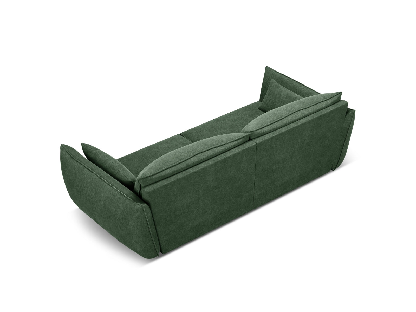 Stilvolles 3-Sitzer Sofa Kaelle in edlem Flaschengrün, perfekt für moderne Wohnräume und gemütliche Abende. Hochwertige Verarbeitung und Design.