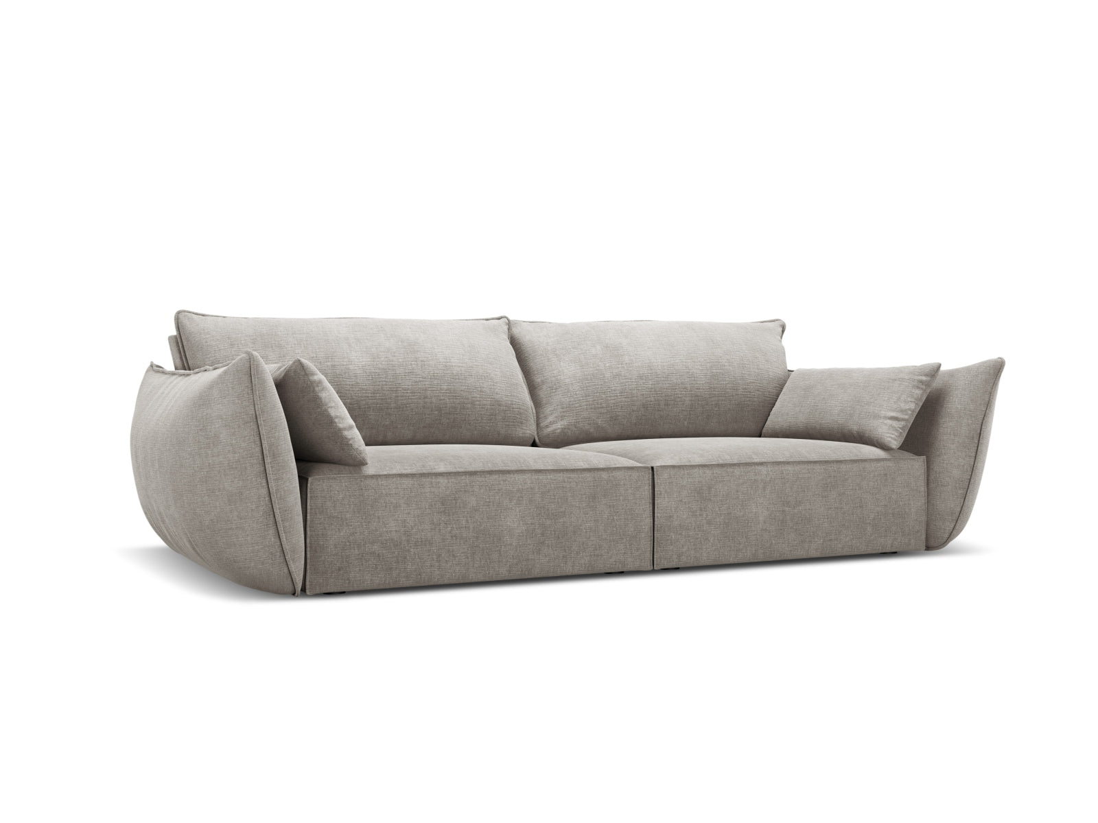 Elegantes Kaelle 3-Sitzer Sofa in hellem Grau, ideal für stilvolle Wohnräume, präsentiert von Micadoni.