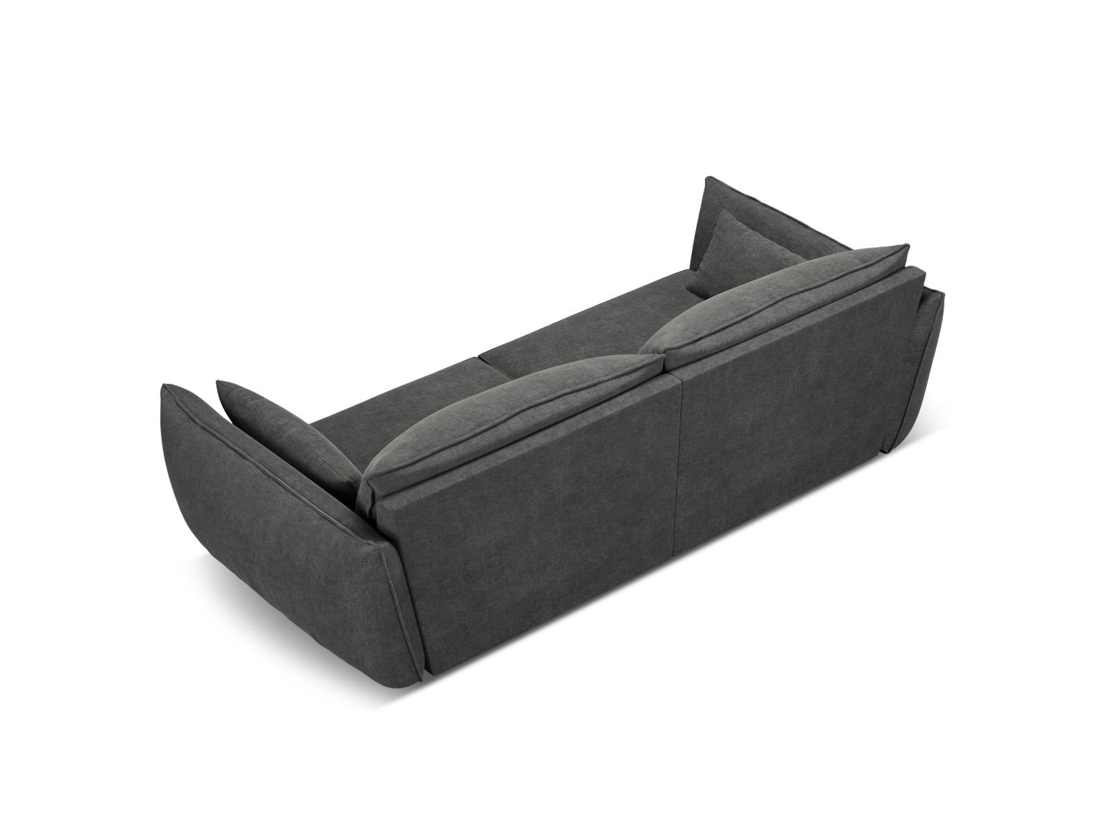 Modernes 3-Sitzer Sofa Kaelle in edlem Dunkelgrau von Micadoni, perfekt für stilvolle Wohnzimmer und gemütliche Entspannung.