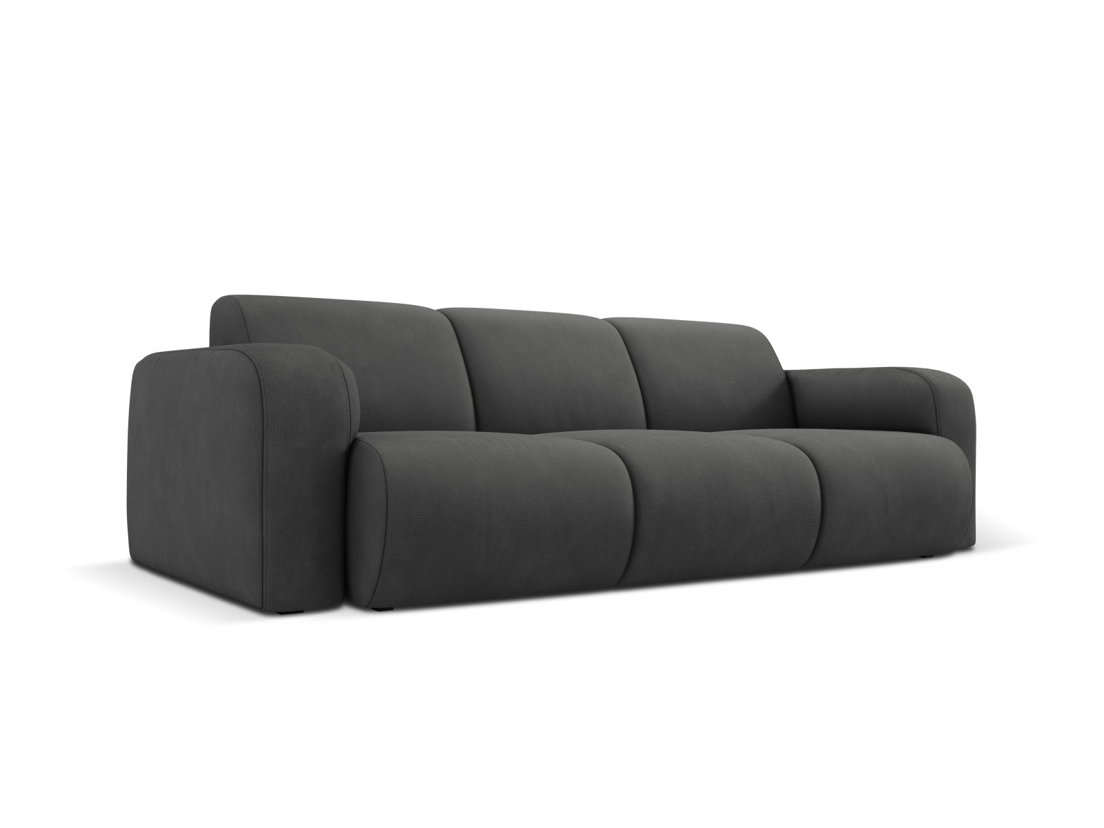 Elegantes 3-Sitzer Sofa Molino in Dunkelgrau von Micadoni, ideal für stilvolle Wohnräume und gemütliche Abende.