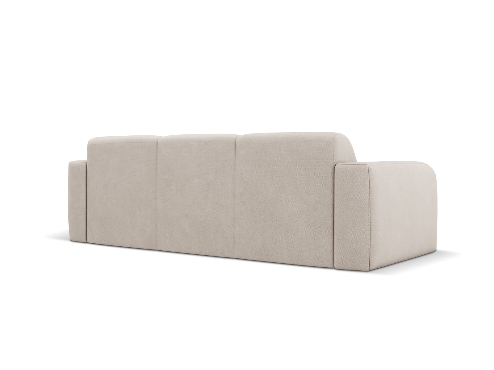 Modernes 3-Sitzer Sofa Molino in zartem Beige, perfekt für gemütliche Wohnzimmer und stilvolle Einrichtung, erhältlich bei KAQTU.
