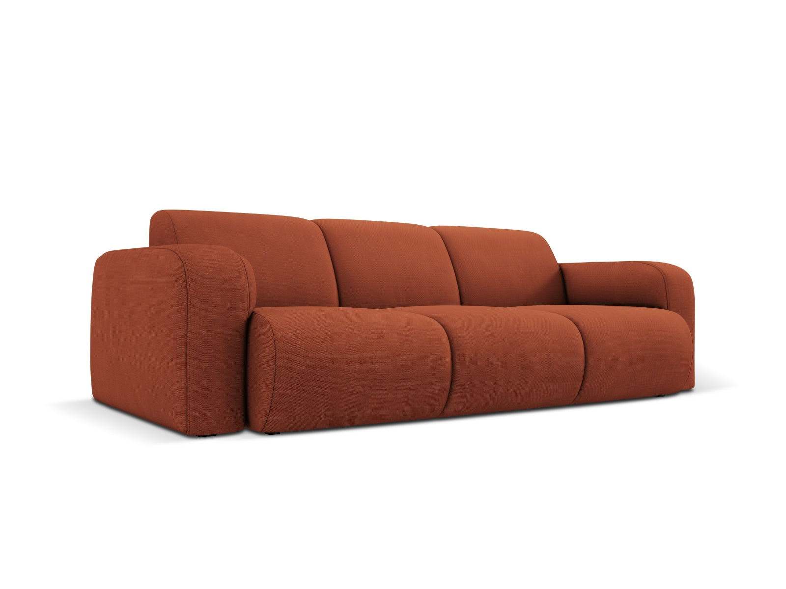 Elegantes Molino 3-Sitzer Sofa in lebhaftem Orange, ideal für stilvolle Wohnräume. Hochwertige Verarbeitung von Micadoni.