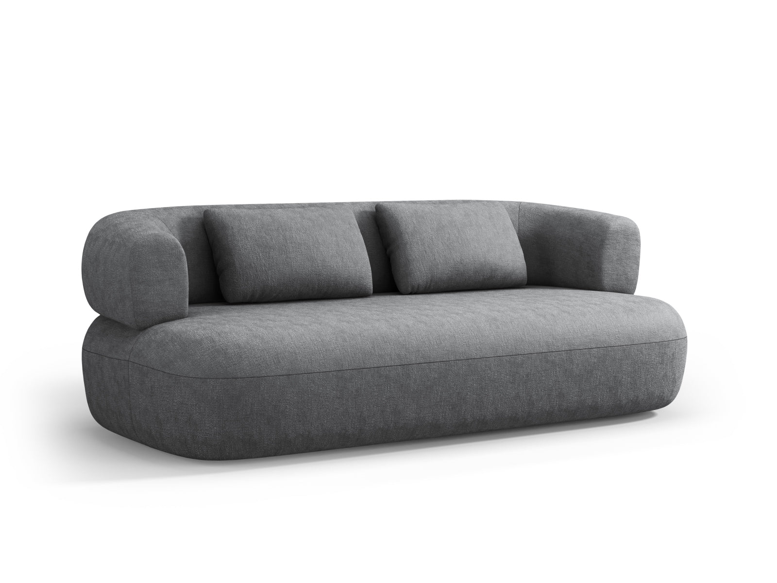 Elegantes Jenny 3-Sitzer Sofa in Dunkelgrau von Micadoni, ideal für stilvolle Wohnräume und gemütliche Abende.