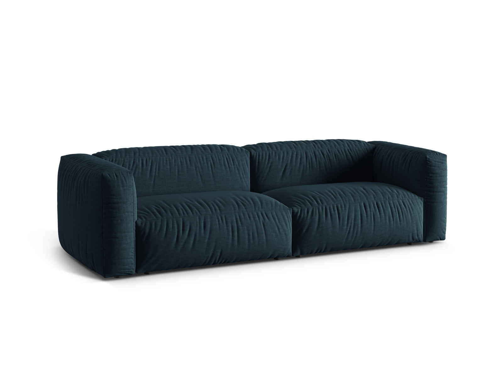Elegantes Martina 3-Sitzer Sofa in Blue Jeans-Boston, modulares Design von Micadoni, ideal für stilvolle Wohnräume.