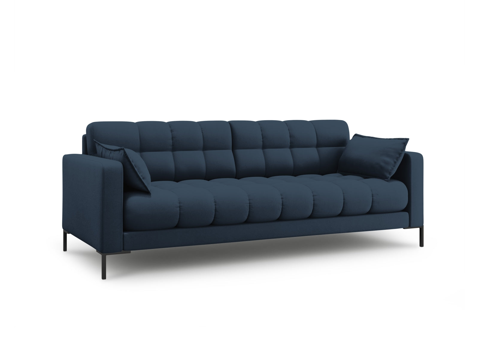 Elegantes Mamaia 3-Sitzer Sofa in stilvollem Blau und Schwarz, ideal für moderne Wohnräume. Hochwertige Verarbeitung von Micadoni.