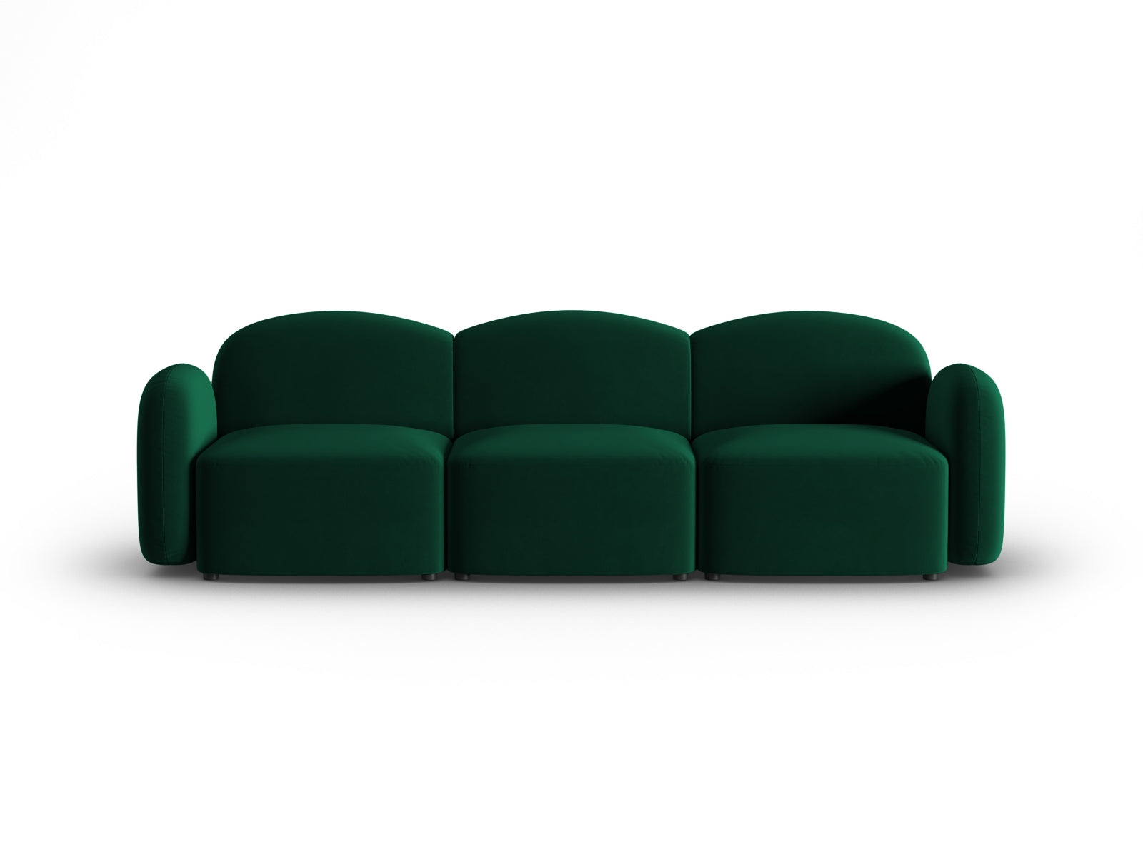 Elegantes 3-Sitzer Sofa Blair aus Velours von Micadoni, ideal für moderne Wohnräume. Bequeme Sitzfläche und ansprechendes Design.