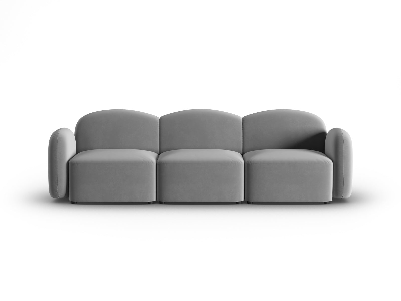Elegantes 3-Sitzer Sofa Blair aus weichem Velours von Micadoni, ideal für moderne Wohnräume und gemütliche Abende.