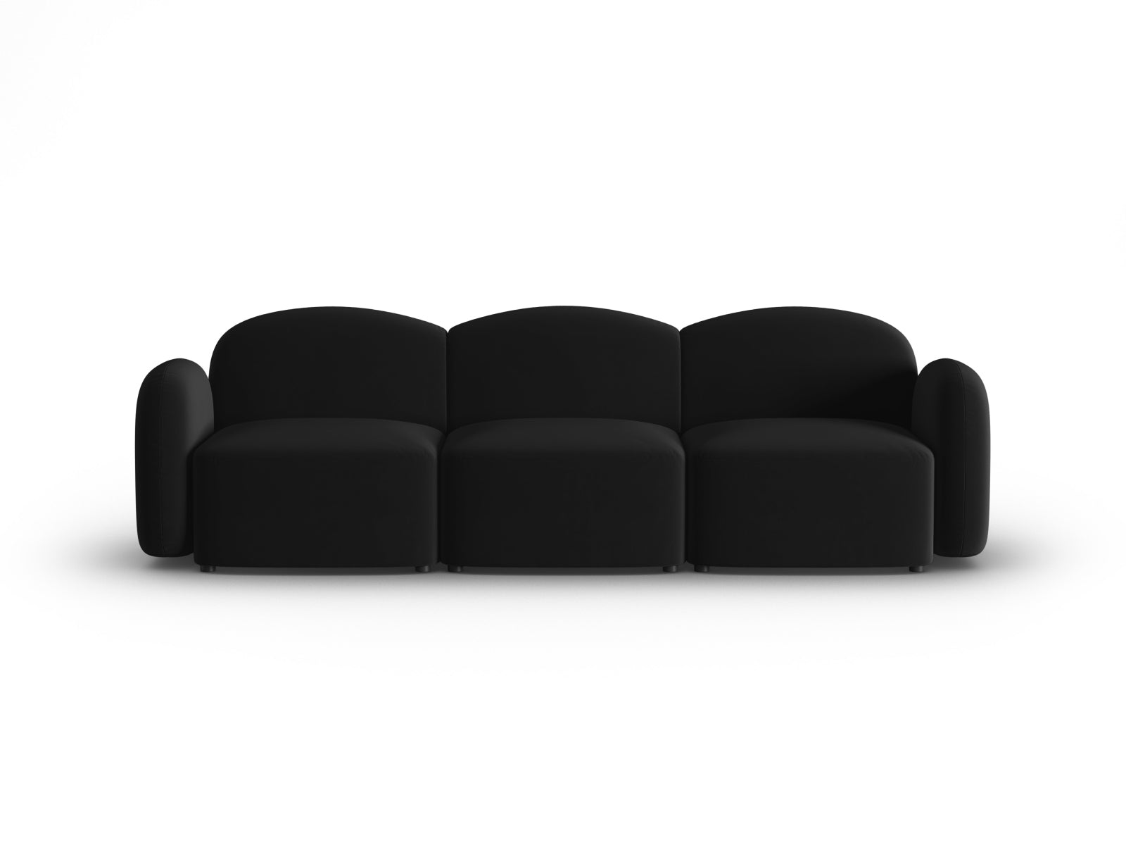 Stilvolles 3-Sitzer Velours Sofa Blair von Micadoni, perfekt für entspannte Stunden und ein modernes Ambiente.
