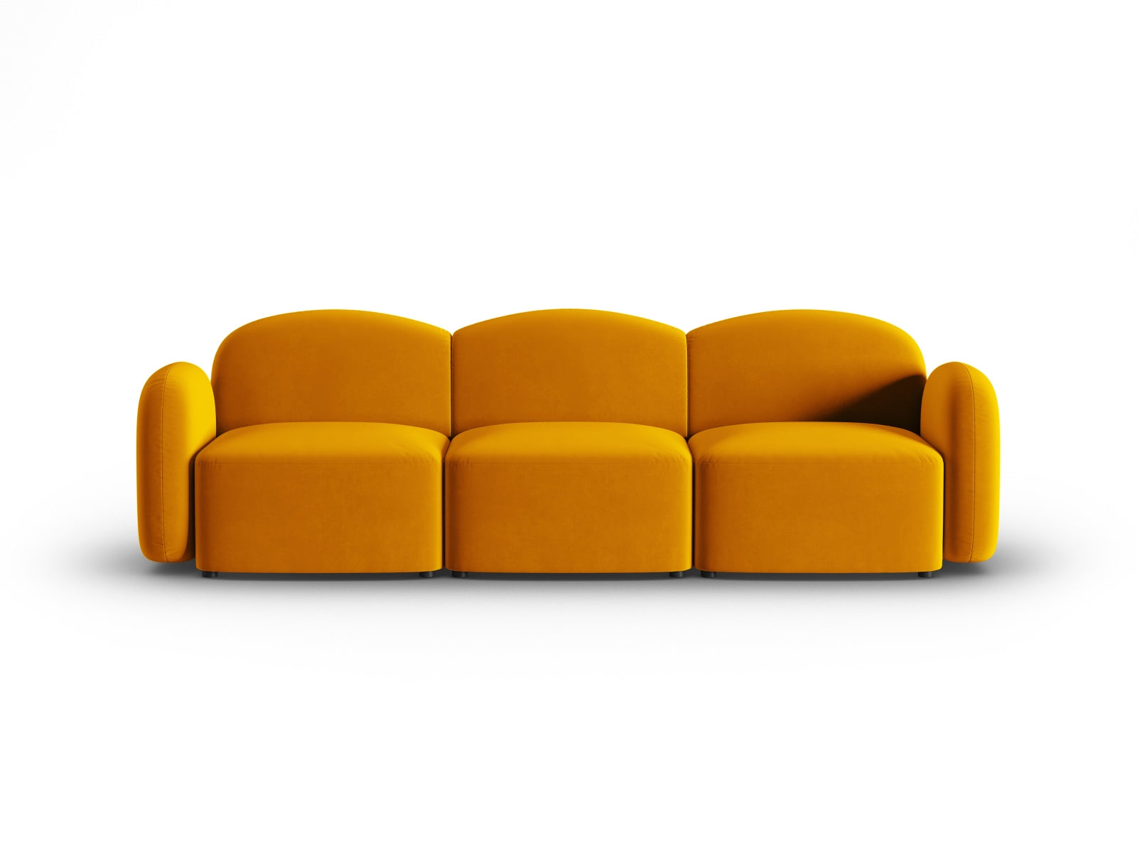 Blair Velour Sofa 3 Sitzer in Yellow präsentiert im Onlineshop von KAQTU Design AG. 3er Sofa ist von Micadoni