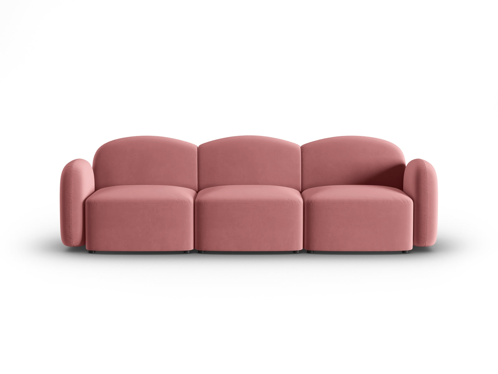 Stilvolles 3-Sitzer Sofa Blair in luxuriösem Velours von Micadoni, perfekt für moderne Wohnkonzepte und entspannte Stunden.