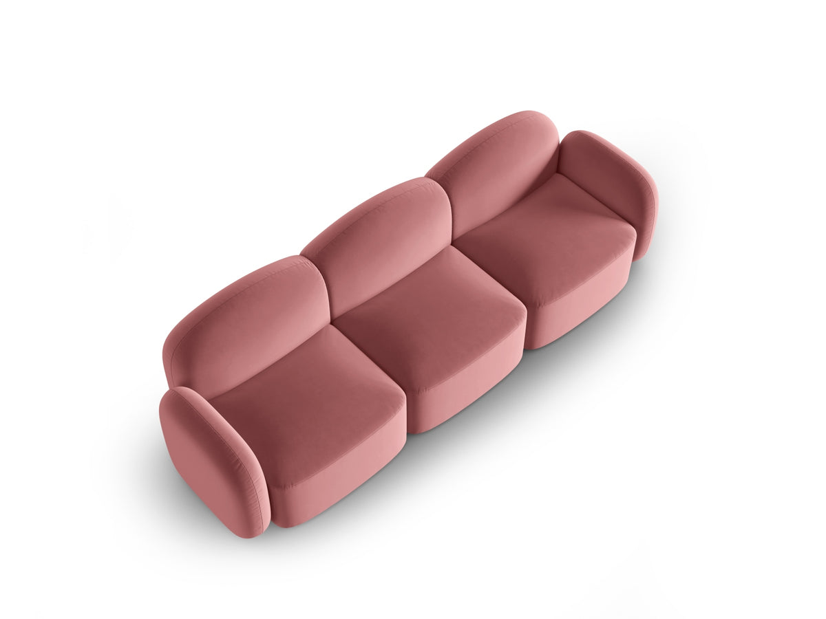 Blair Velour Sofa 3 Sitzer in Flamingo-Casino präsentiert im Onlineshop von KAQTU Design AG. 3er Sofa ist von Micadoni