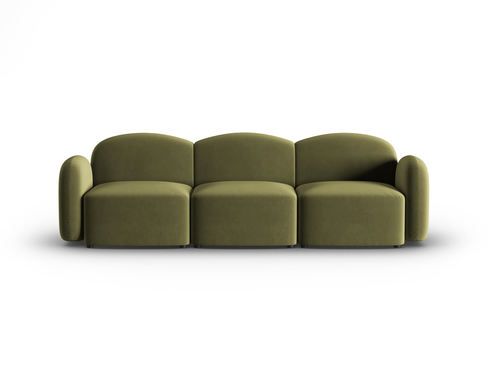 Elegantes 3-Sitzer Sofa Blair aus weichem Velours von Micadoni, ideal für gemütliche Abende und stilvolle Einrichtung.