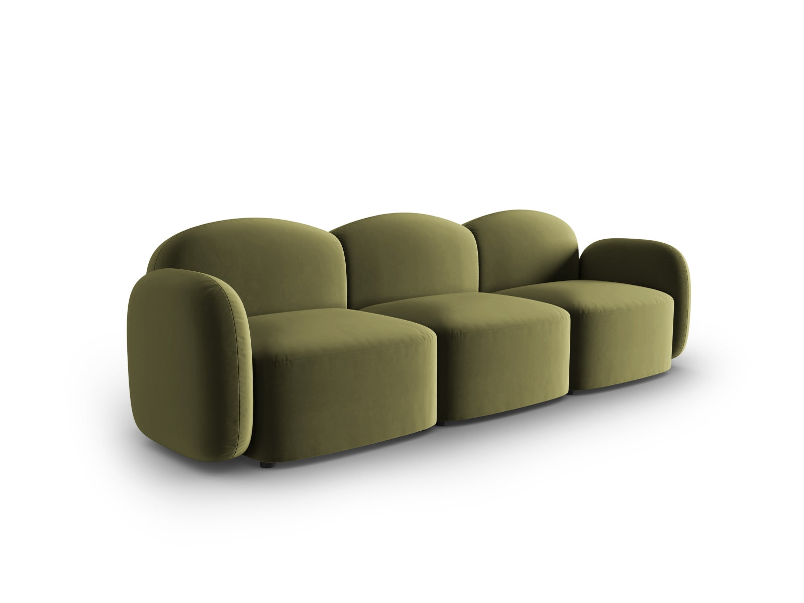 Erleben Sie das stilvolle Blair Velour Sofa 3-Sitzer von Micadoni – ideal für modernes Wohnen, vereint Eleganz und höchsten Sitzkomfort.