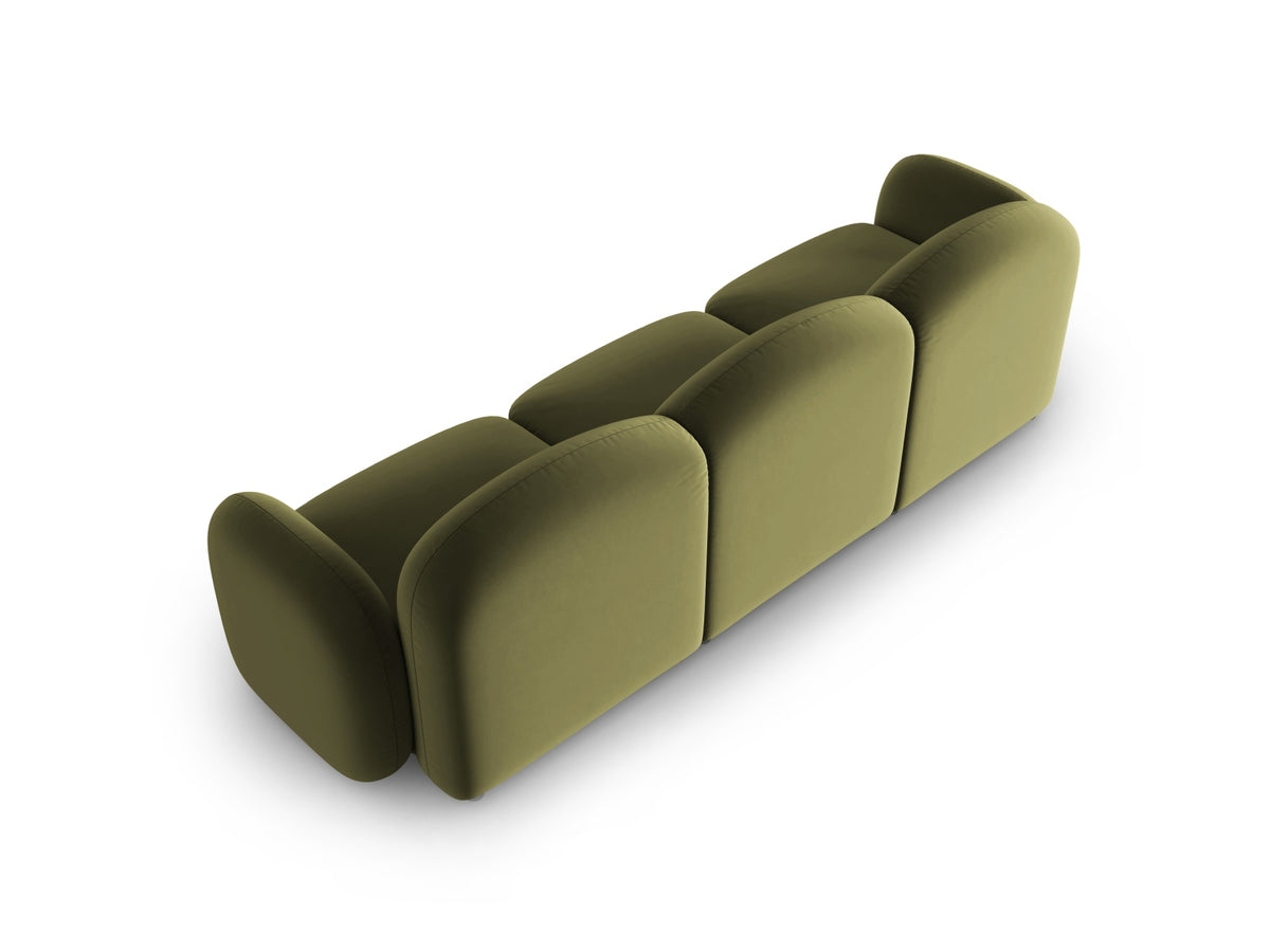 Blair Velour Sofa 3 Sitzer in Light Green-Casino präsentiert im Onlineshop von KAQTU Design AG. 3er Sofa ist von Micadoni