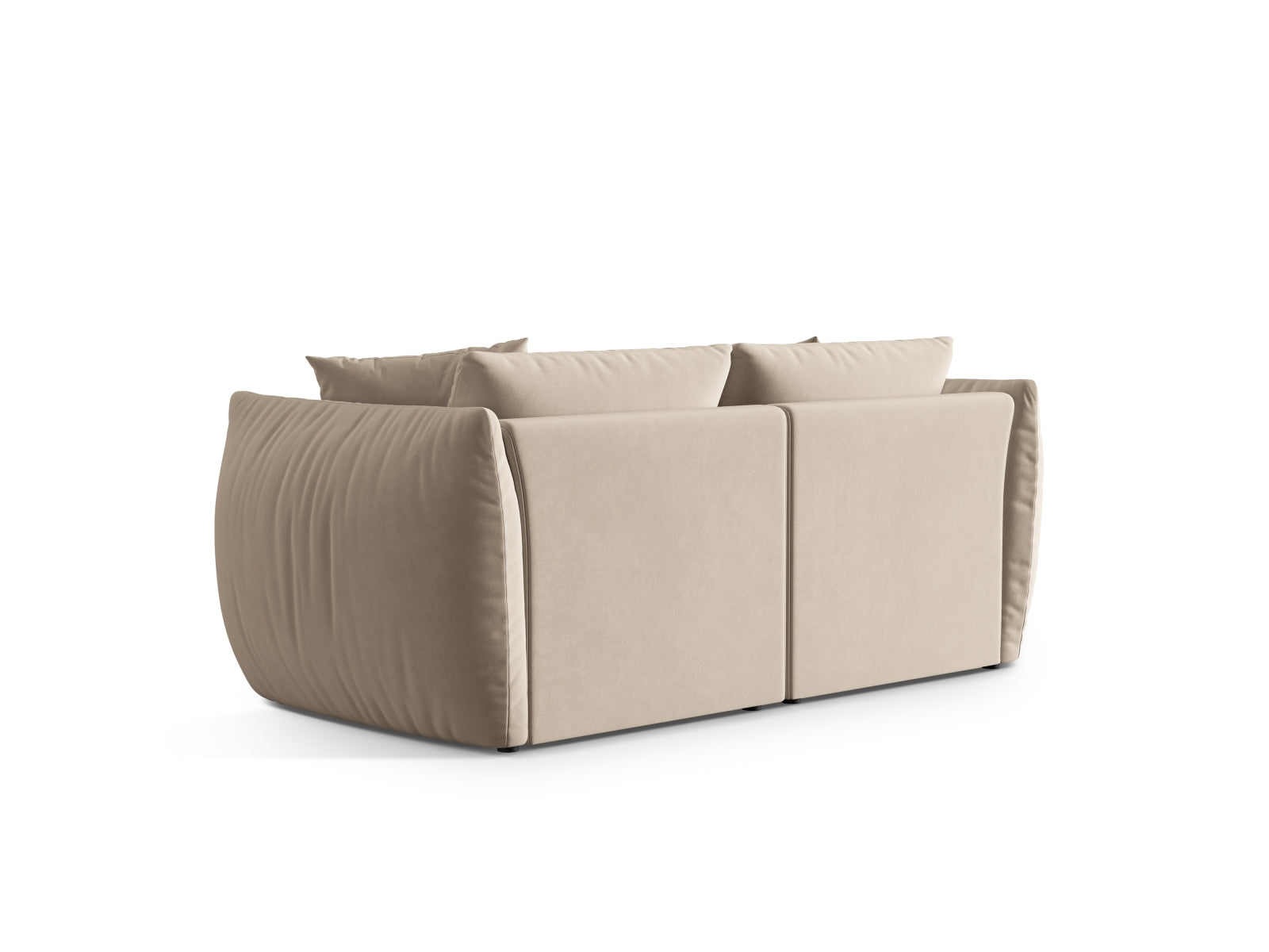 Elegantes 3-Sitzer Sofa Chris Velour in Ecru-Casino, ideal für stilvolle Wohnräume. Bequem und modern, ein Blickfang für jedes Zuhause.