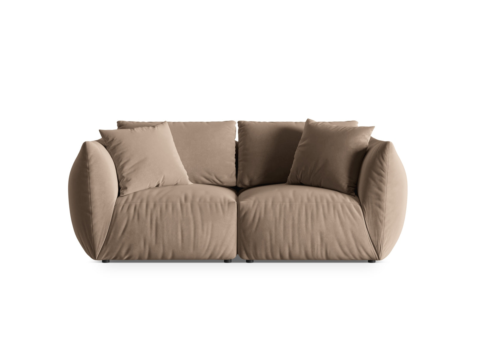 Chris Velour Modular Sofa 3 Sitzer in Light Brown präsentiert im Onlineshop von KAQTU Design AG. 3er Sofa ist von Micadoni
