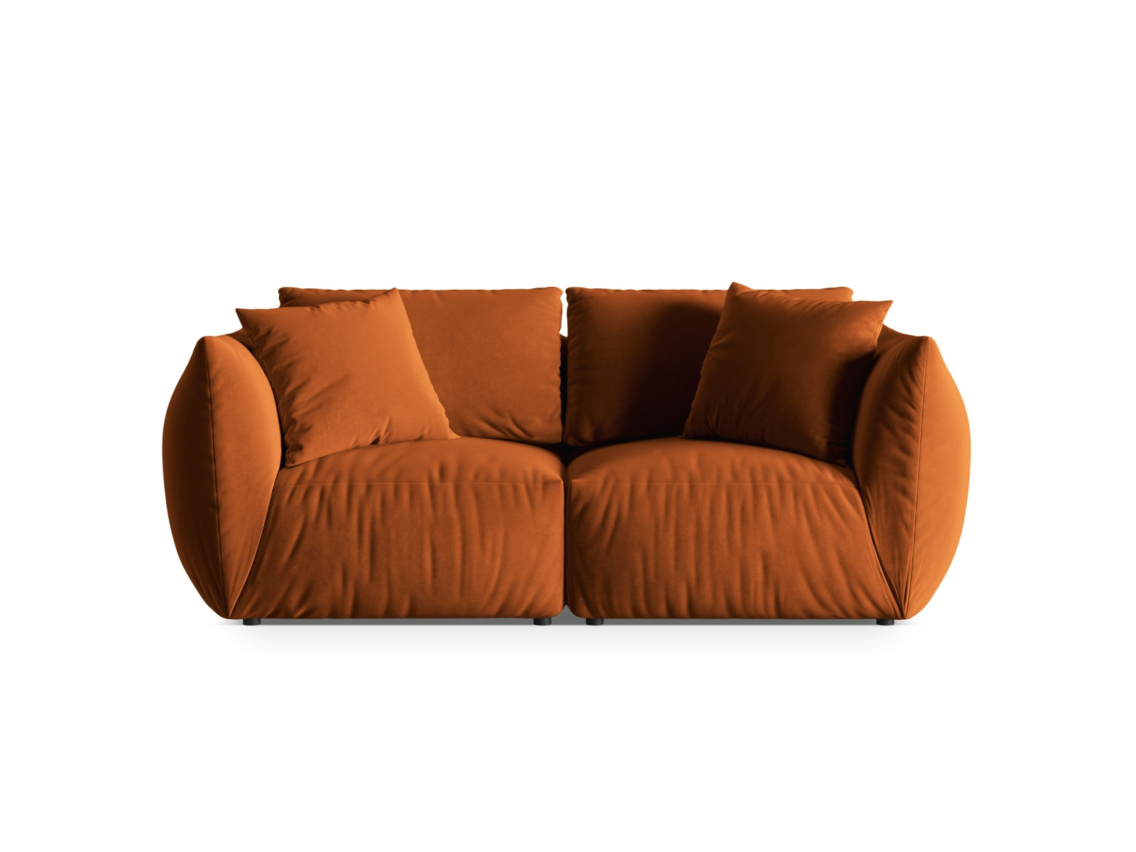 Chris Velour Modular Sofa 3 Sitzer in Terracotta-Casino präsentiert im Onlineshop von KAQTU Design AG. 3er Sofa ist von Micadoni