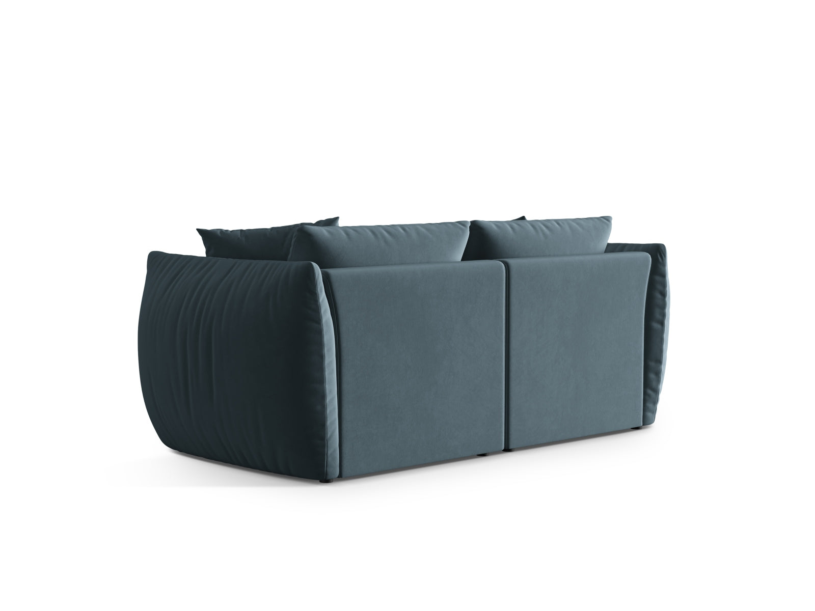 Elegantes 3-Sitzer Sofa Chris Velour in zartem Pastellblau, ideal für stilvolle und einladende Wohnräume von Micadoni.