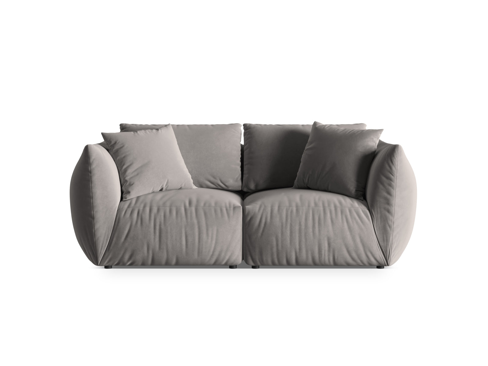 Chris Velour Modular Sofa 3 Sitzer in Grey präsentiert im Onlineshop von KAQTU Design AG. 3er Sofa ist von Micadoni
