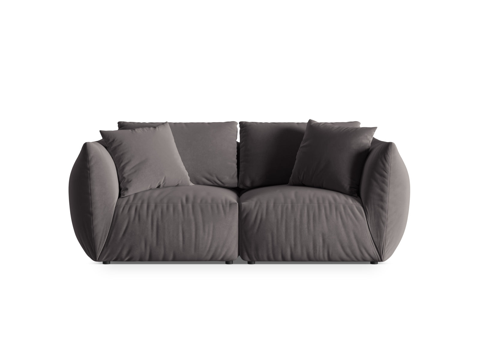 Chris Velour Modular Sofa 3 Sitzer in Dark Grey präsentiert im Onlineshop von KAQTU Design AG. 3er Sofa ist von Micadoni