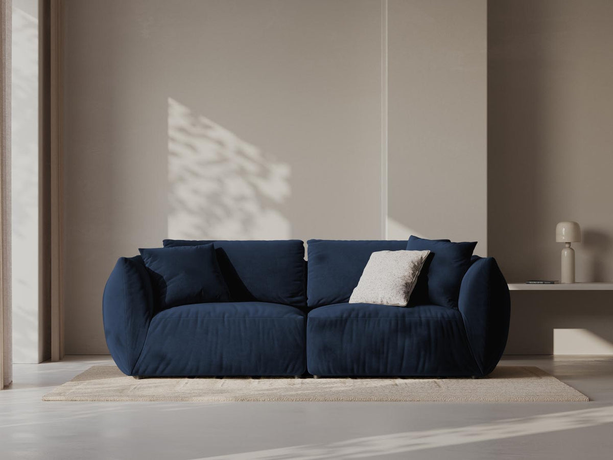 Chris Velour Modular Sofa 3 Sitzer in Royal Blue-Casino präsentiert im Onlineshop von KAQTU Design AG. 3er Sofa ist von Micadoni