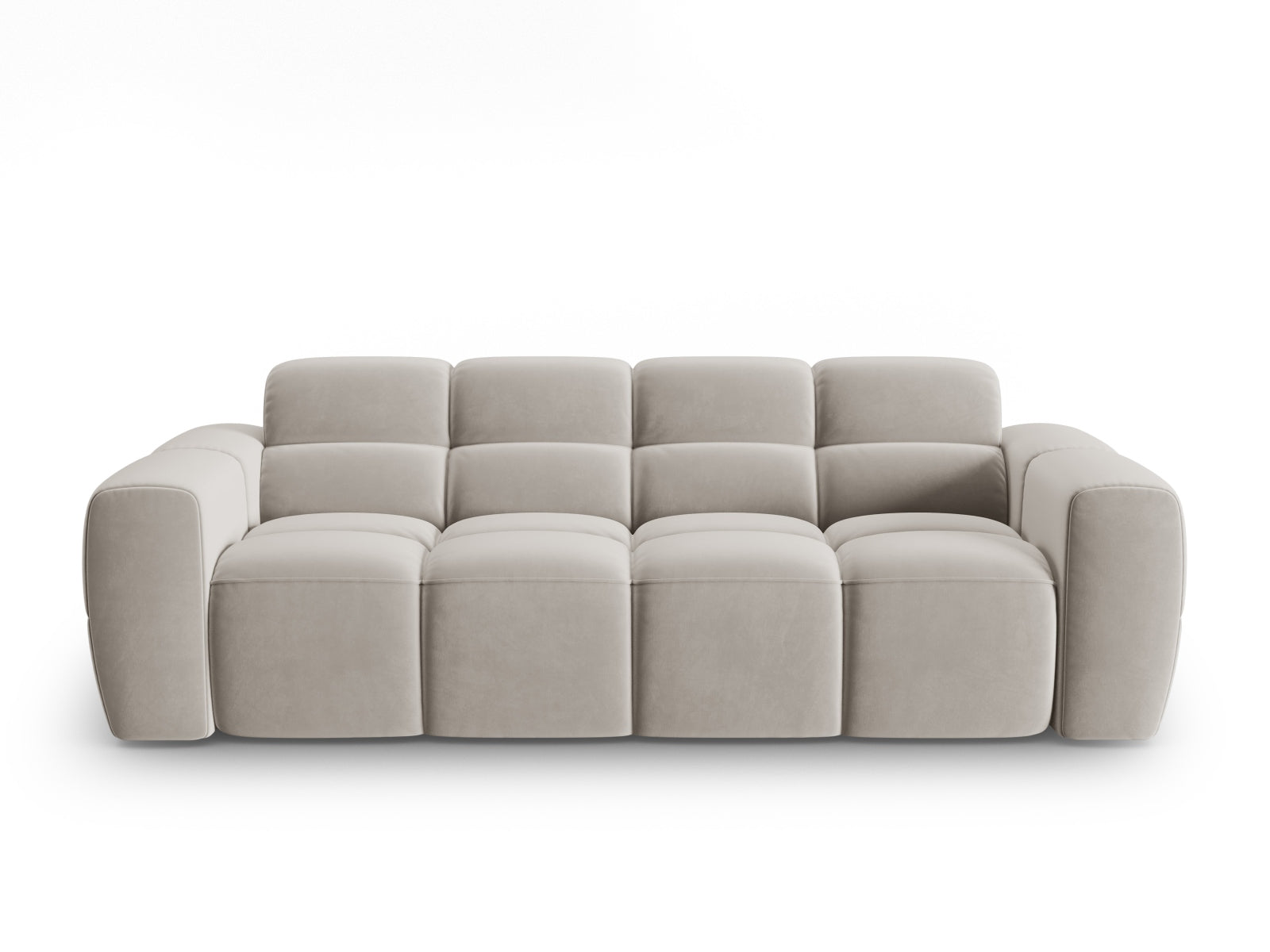 Lisa Velour Sofa 3 Sitzer in Light Beige präsentiert im Onlineshop von KAQTU Design AG. 3er Sofa ist von Micadoni