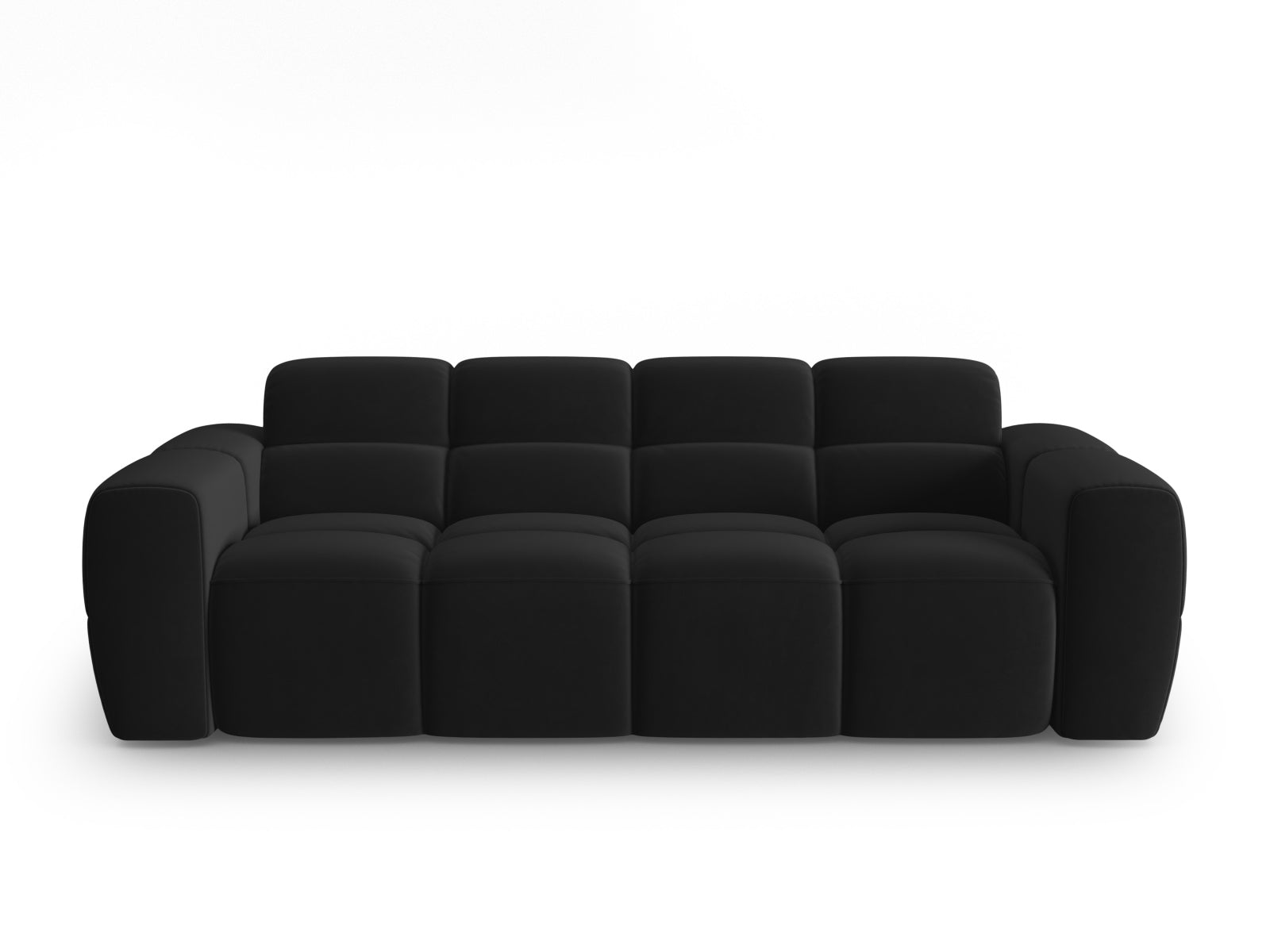 Lisa Velour Sofa 3 Sitzer in Black präsentiert im Onlineshop von KAQTU Design AG. 3er Sofa ist von Micadoni