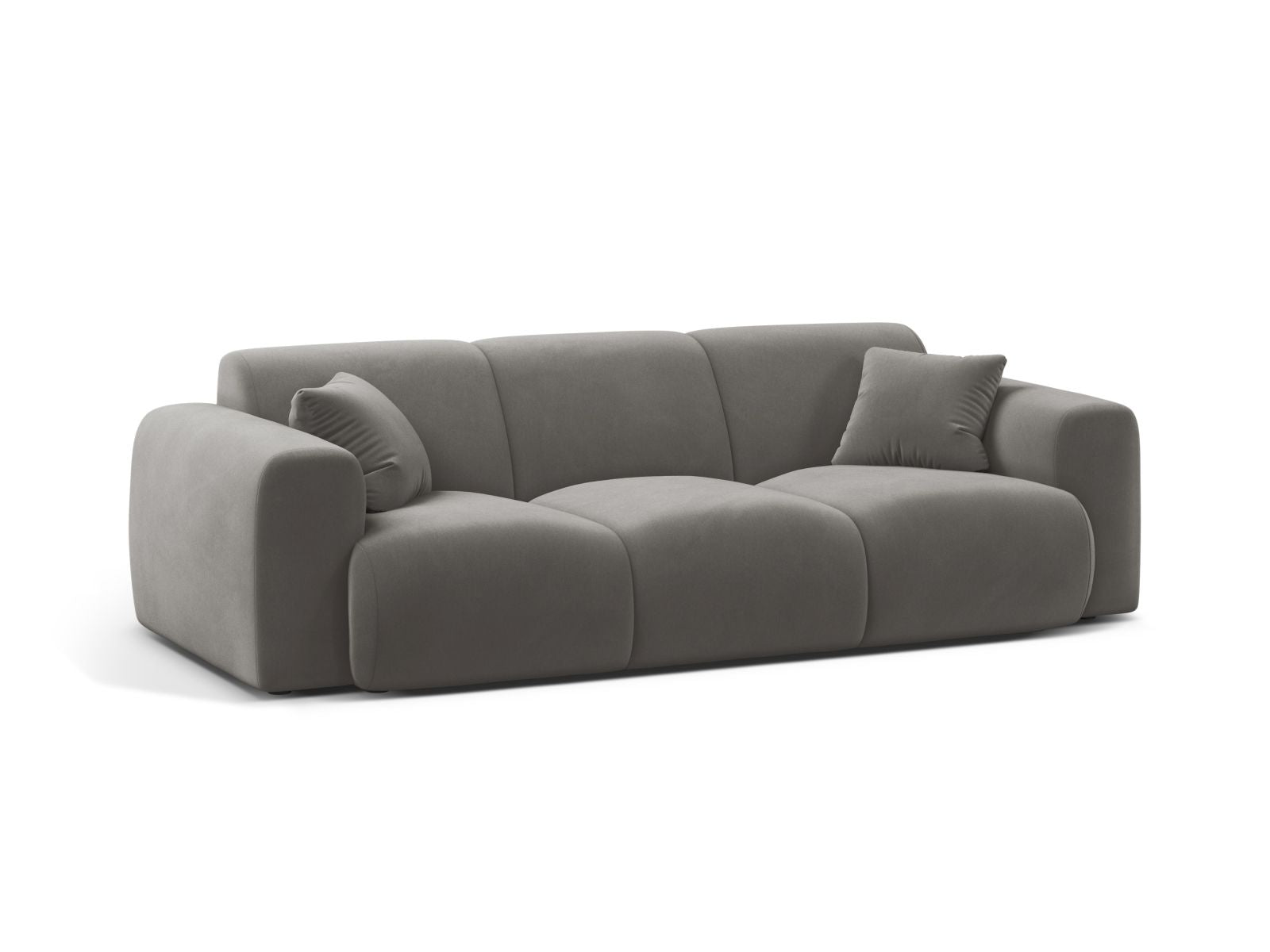 Elegantes 3-Sitzer Sofa Molino in stilvollem Grau, ideal für moderne Wohnräume, erhältlich bei KAQTU Design AG.