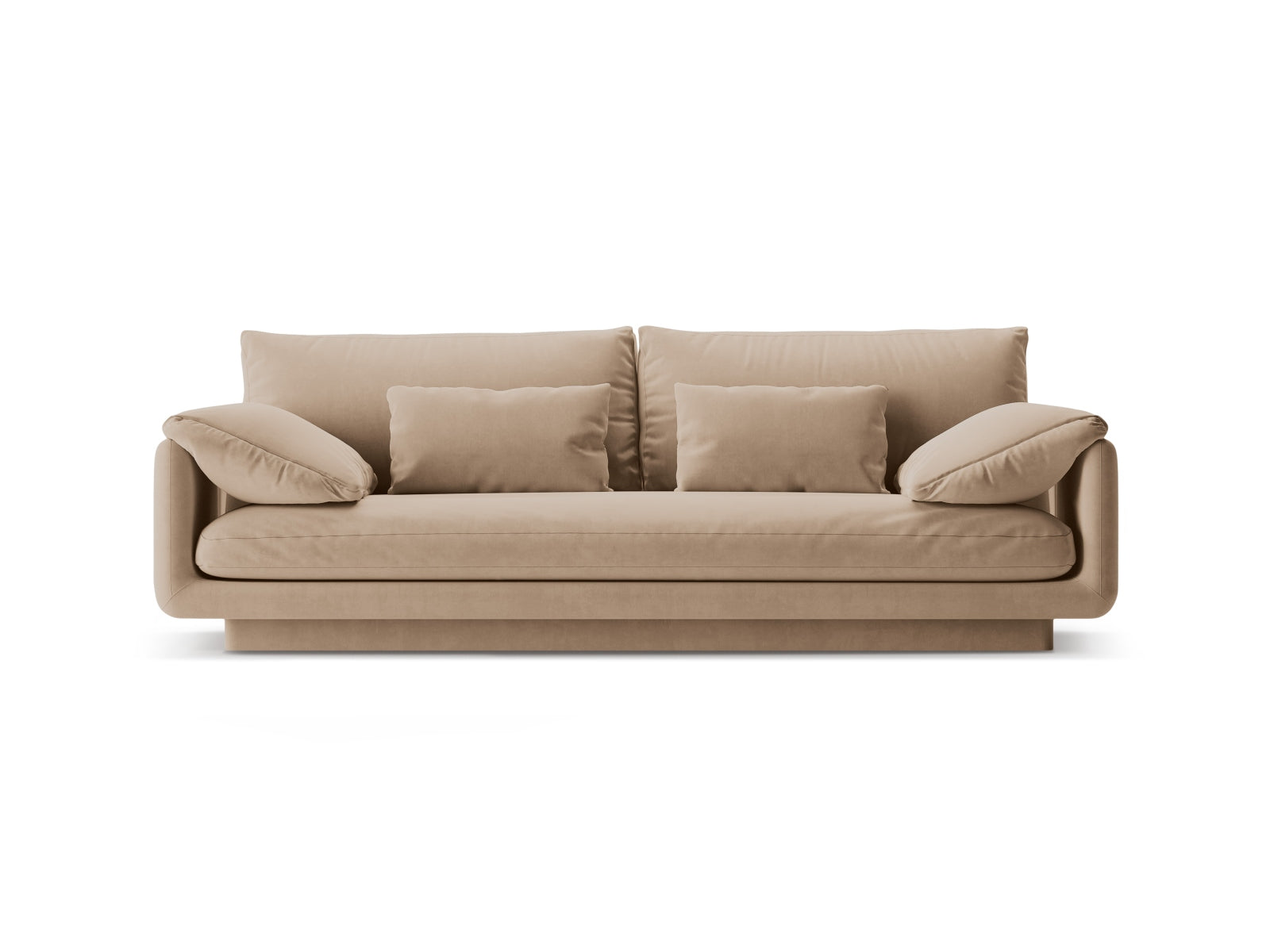 Torino Velour Sofa 3 Sitzer in Sand präsentiert im Onlineshop von KAQTU Design AG. 3er Sofa ist von Micadoni