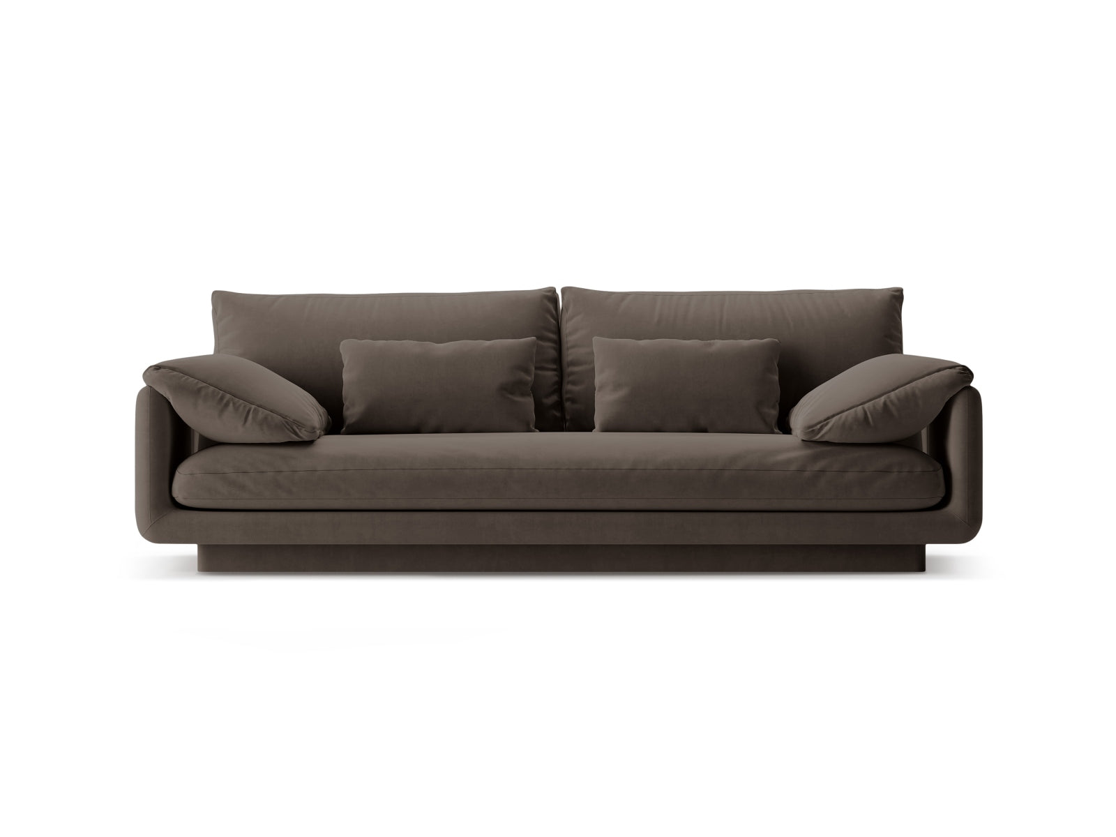 Torino Velour Sofa 3 Sitzer in Ebony präsentiert im Onlineshop von KAQTU Design AG. 3er Sofa ist von Micadoni