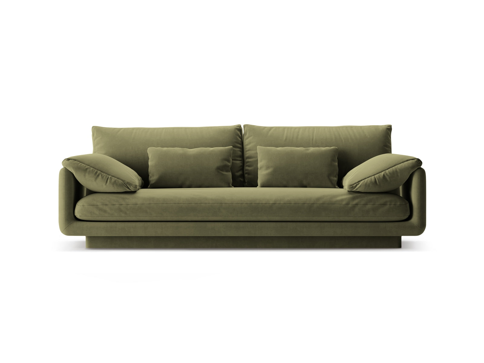 Torino Velour Sofa 3 Sitzer in Light Green präsentiert im Onlineshop von KAQTU Design AG. 3er Sofa ist von Micadoni