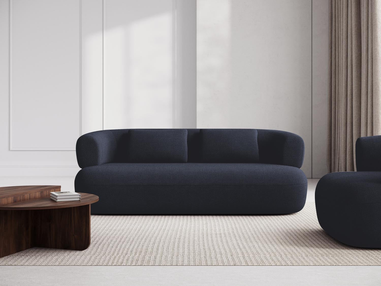 Entdecken Sie das stilvolle Jenny Boucle Sofa 3 Sitzer von Micadoni – ideal für Komfort und Eleganz in jedem Raum.