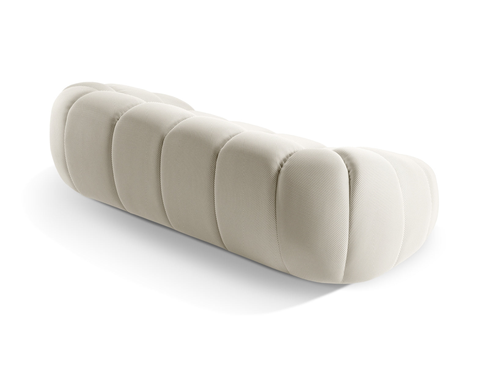 Stilvolles 3-Sitzer Sofa "Diana" in zartem Beige, perfekt für gemütliche Wohnzimmer. Modernes Design von Micadoni für höchsten Komfort.
