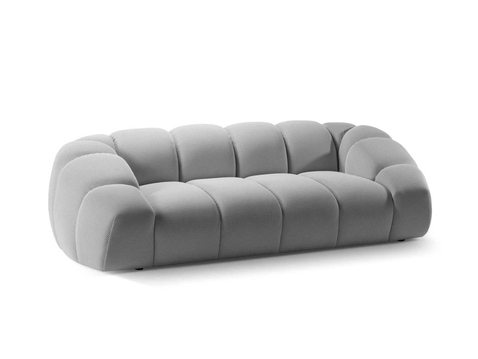 Modernes 3-Sitzer Sofa "Diana" von Micadoni in Silver-Sonic, vereint zeitgemäßes Design mit hohem Sitzkomfort für Ihr Zuhause.