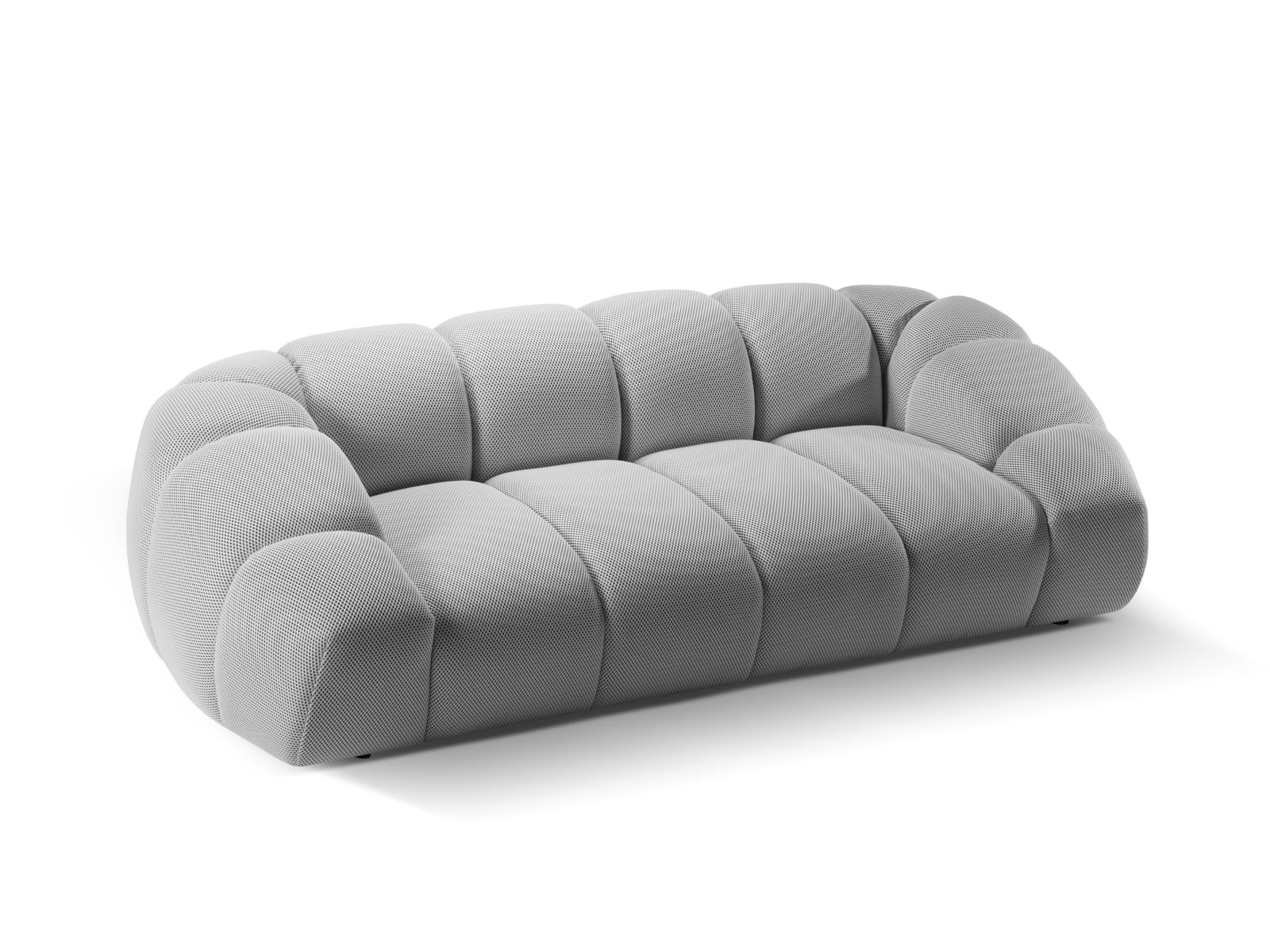 Elegantes 3-Sitzer Sofa "Diana" von Micadoni in stilvollem Silver-Sonic, ideal für gemütliche Abende und modernes Wohnen.