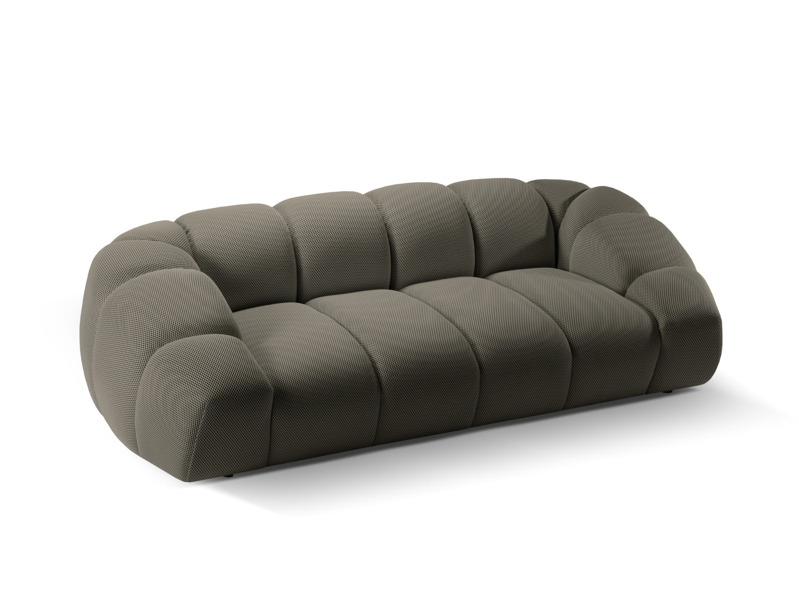 Elegantes 3-Sitzer Sofa Diana von Micadoni in Steel-Sonic, ideal für gemütliche Abende und modernes Wohndesign.