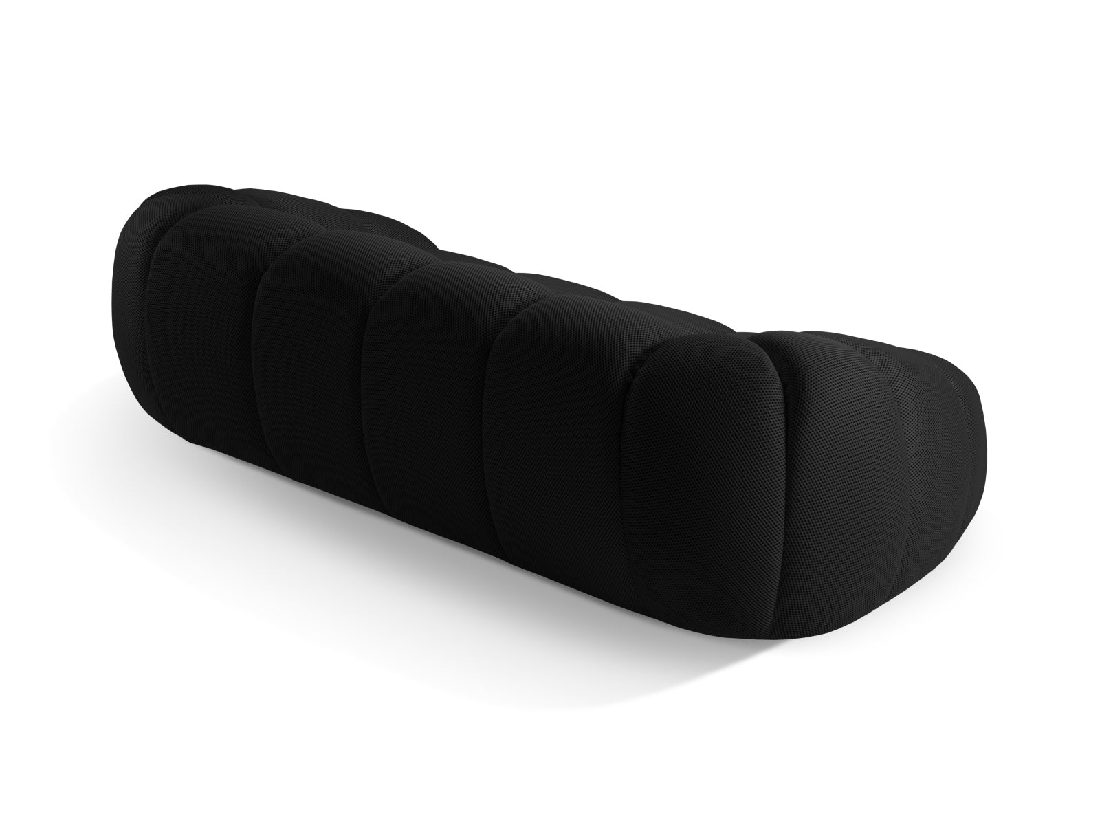 Stilvolles 3-Sitzer Sofa Diana in edlem Schwarz, perfekt für zeitgemäße Einrichtungen und gemütliche Abende, erhältlich bei Micadoni.