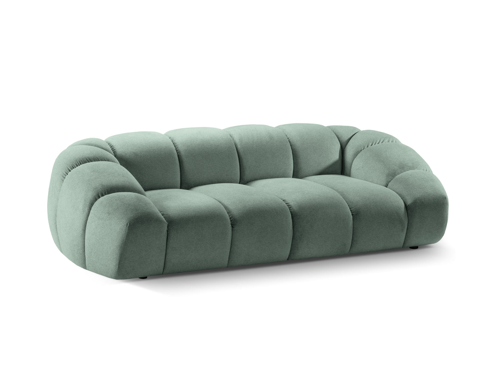 Stilvolles 3-Sitzer Sofa "Diana" in zartem Mint-Bubble, perfekt für moderne Wohnkonzepte, angeboten von Micadoni.