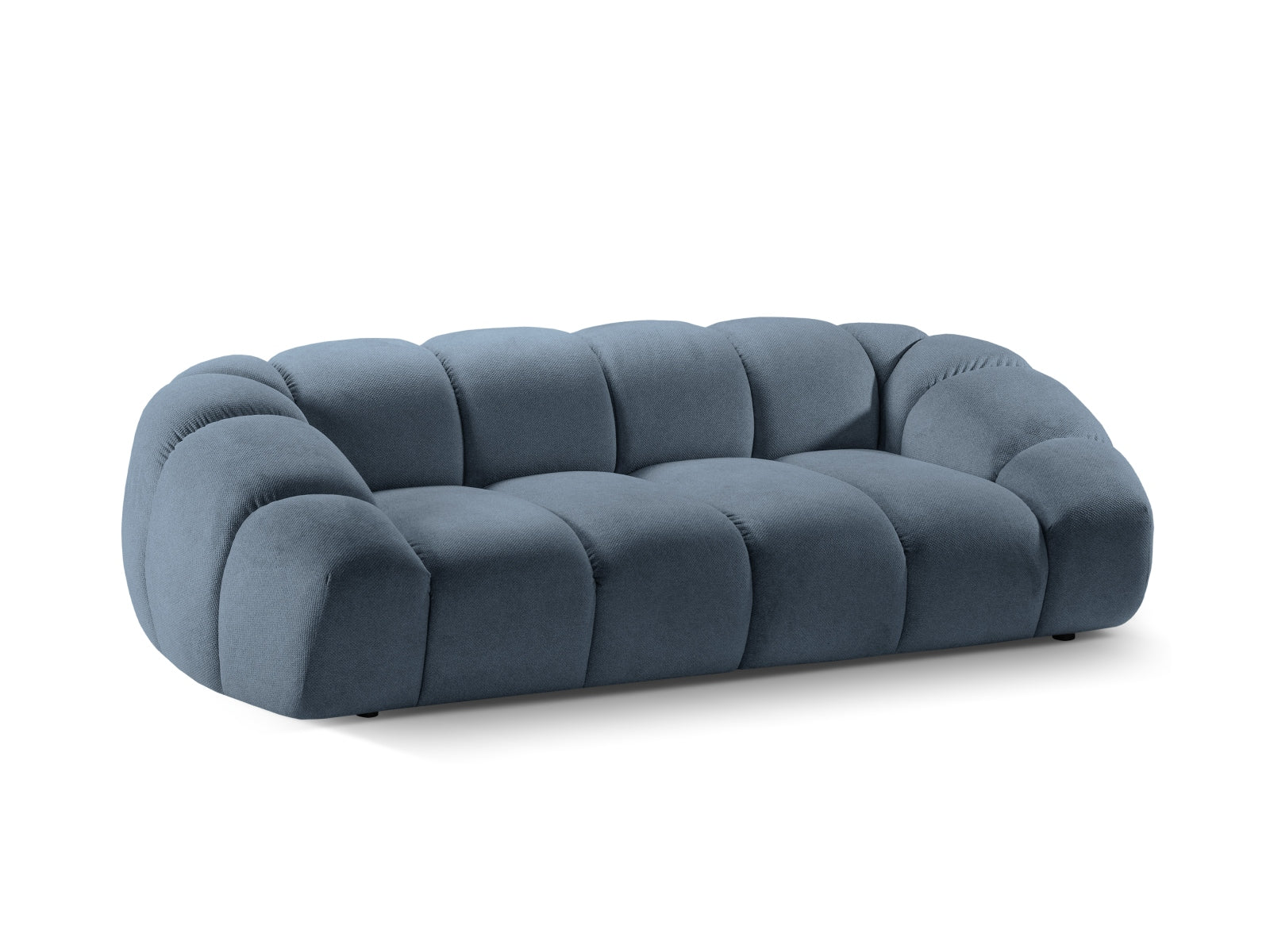 Stilvolles 3-Sitzer Sofa Diana in trendigem Blue Jeans-Bubble, perfekt für zeitgemäße Inneneinrichtungen von Micadoni.