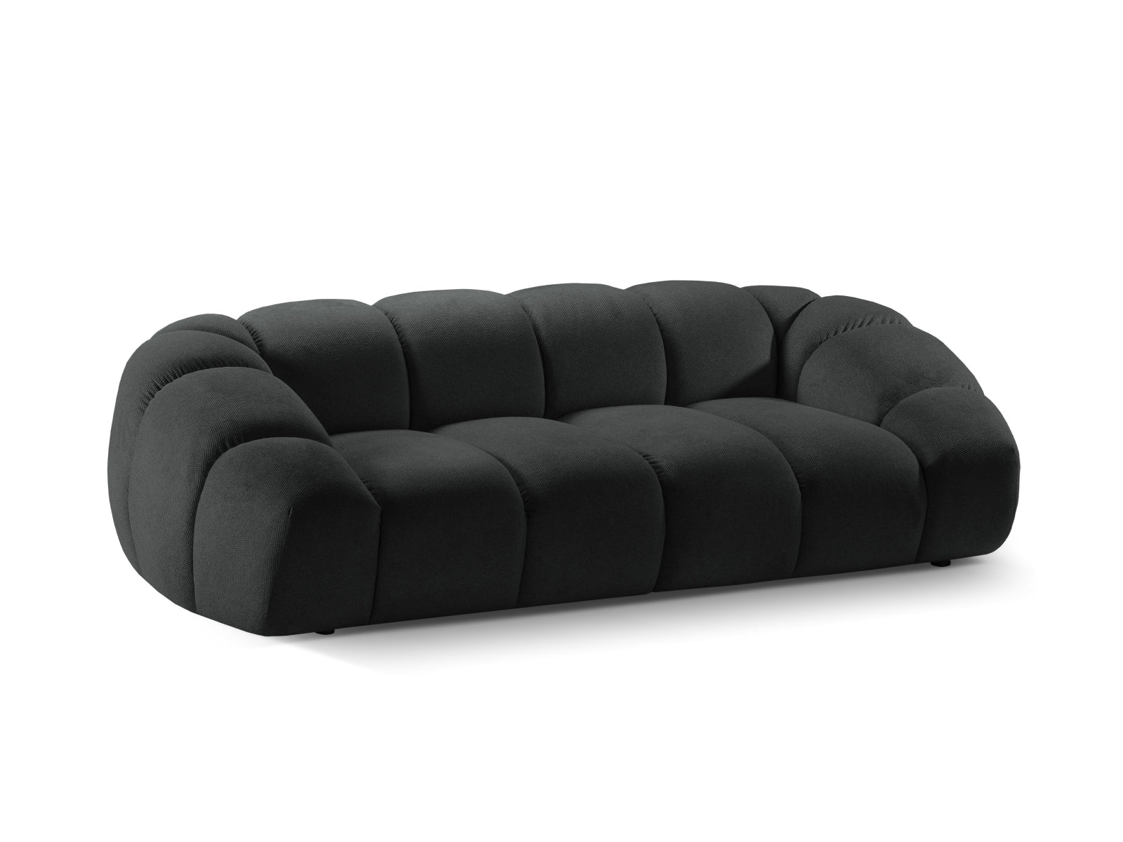Modernes 3-Sitzer Sofa "Diana" in elegantem Anthrazit von Micadoni, perfekt für stilvolle Wohnräume, vereint Komfort und zeitgemäßes Design.