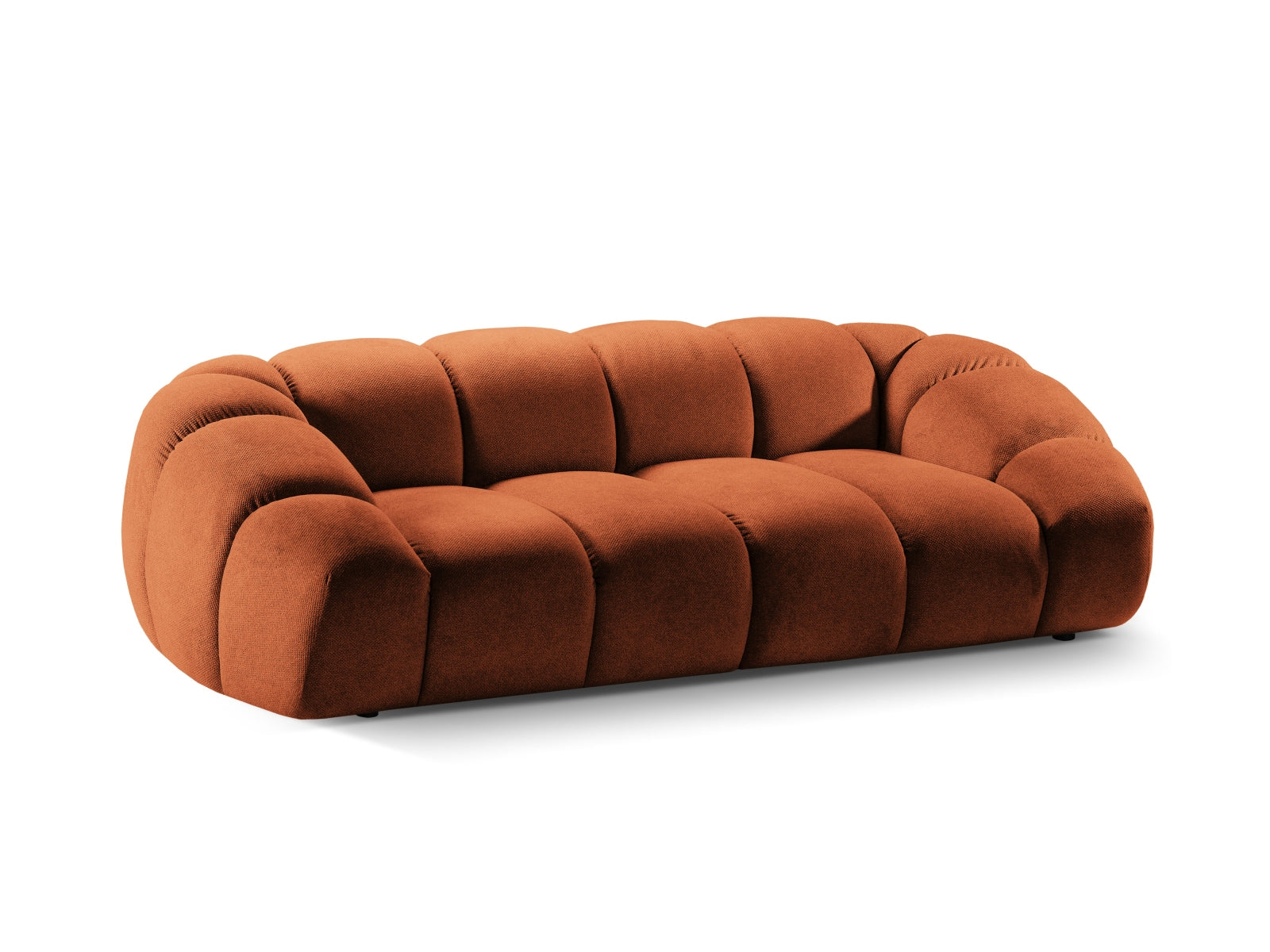 Stilvolles Diana 3-Sitzer Sofa in ansprechendem Terracotta, perfekt für einladende und moderne Wohnumgebungen.